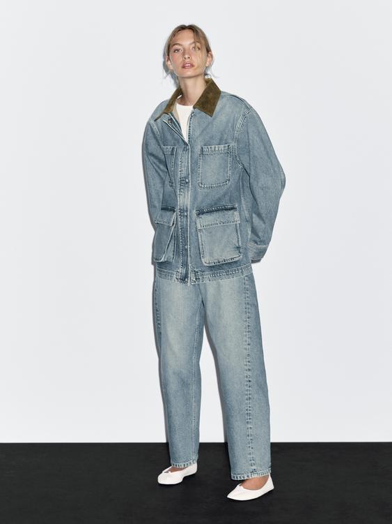 Denim jacket with pockets