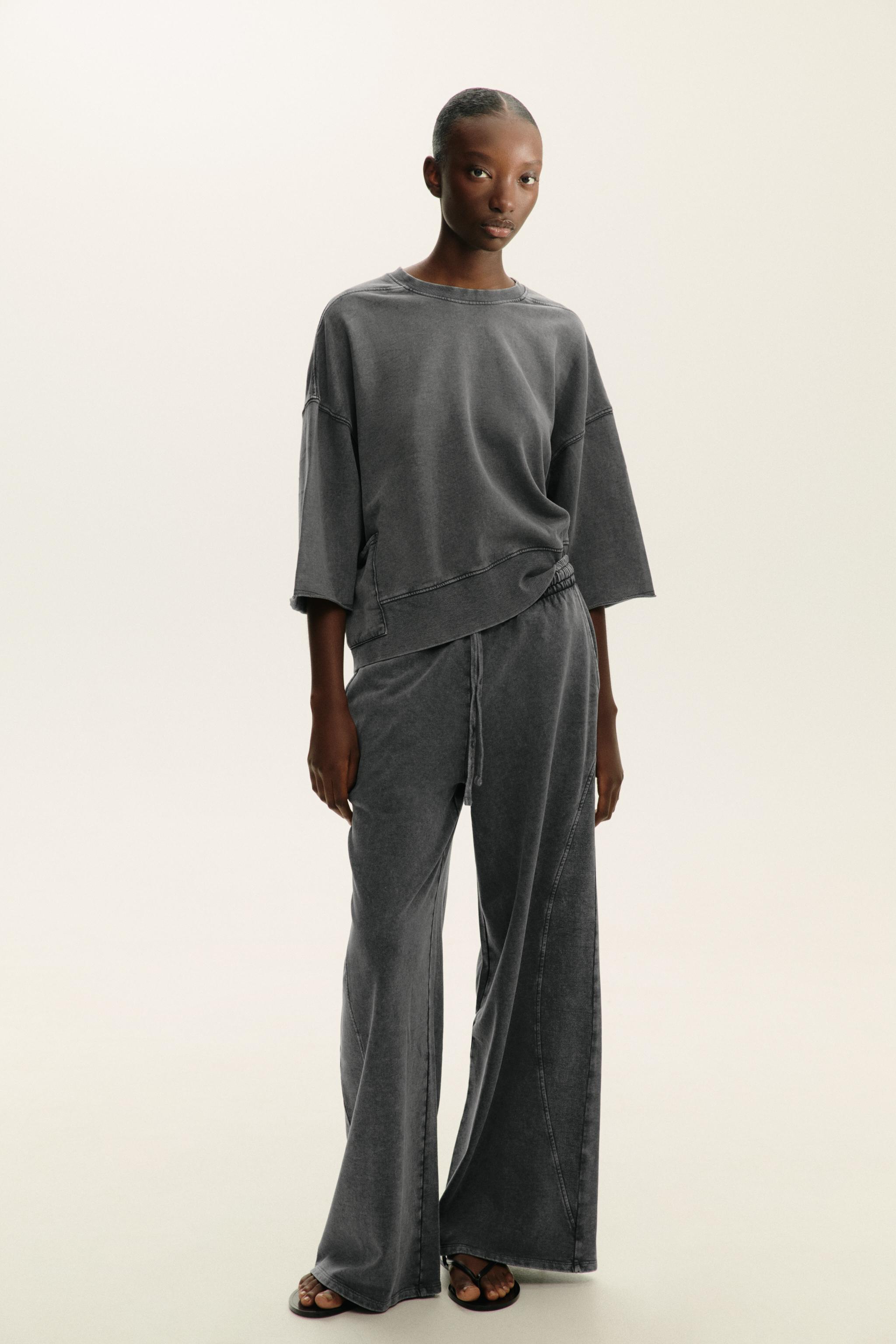 WASHED EFFECT PANTS - Dark gray | ZARA Canada