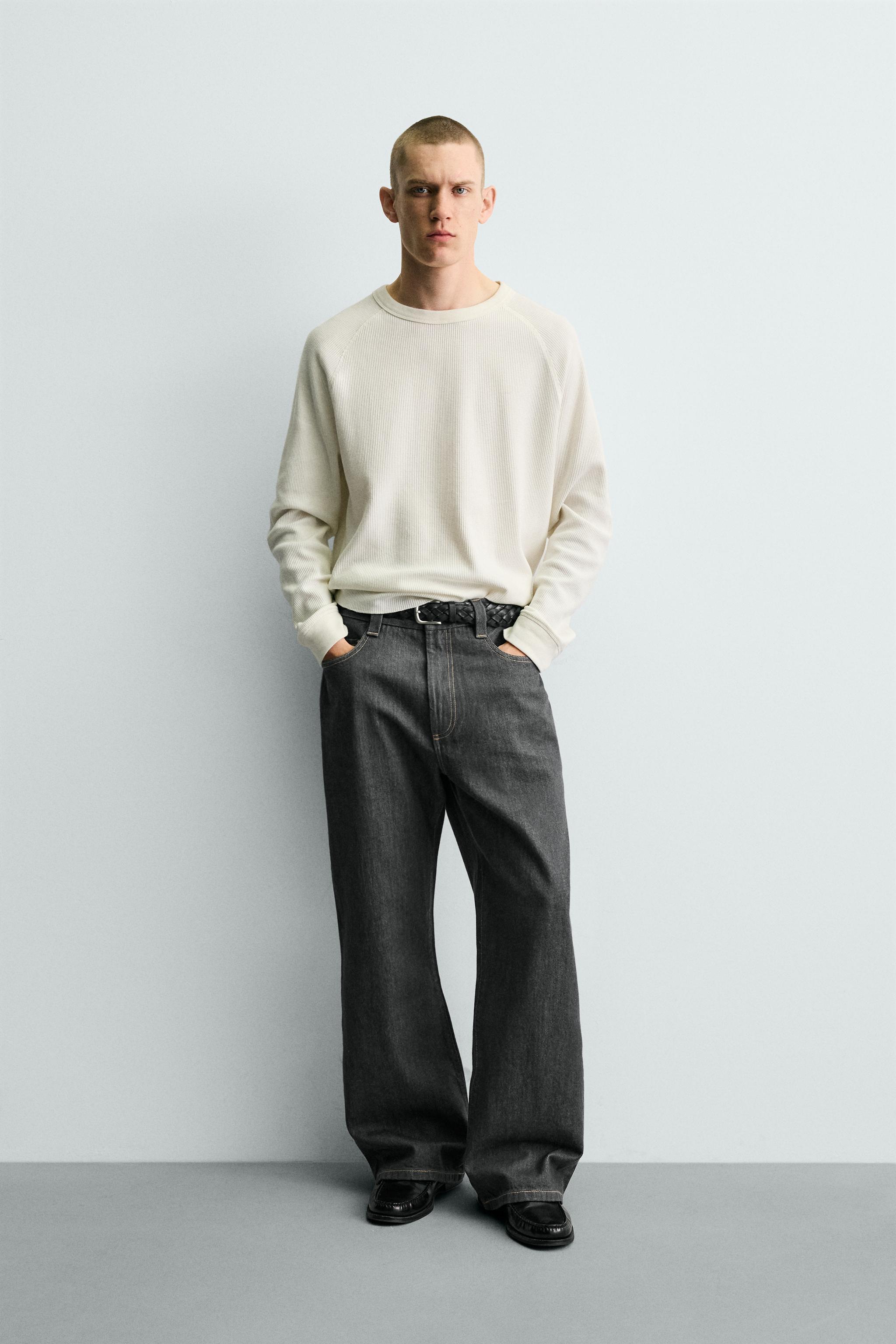 JEANS LOOSE FIT - Gris azul | ZARA Chile