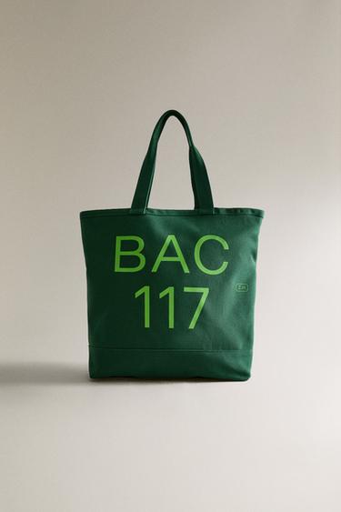 GRAND SAC COTON RUE DU BAC - Vert de Zara - Image 0
