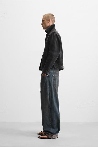 VESTE EN DENIM BASIQUE - Noir de Zara - Image 3