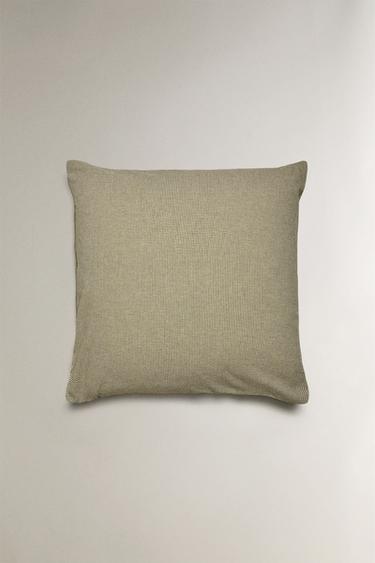DYED THREAD CHECK CHRISTMAS PILLOWCASE - Green by Zara - Image 2