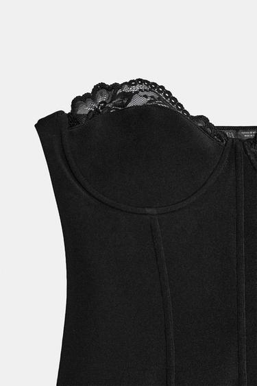 CORSET STRETCH EN DENTELLE - Noir de Zara - Image 5
