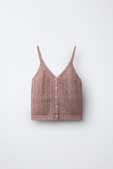 TOP POINTELLE - Rosa pau de Zara - Imaxe 0