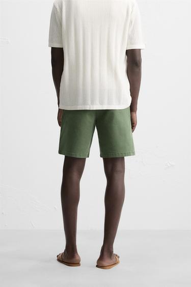 BERMUDA CHINO REGULAR FIT - Vert de Zara - Image 2