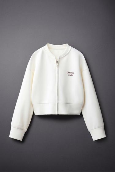 SWEAT BOMBER SPORT - Blanc de Zara