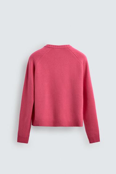 DONALD DUCK WOOL CARDIGAN HARRY LAMBERT FOR ZARA X DISNEY - Pink by Zara - Image 9