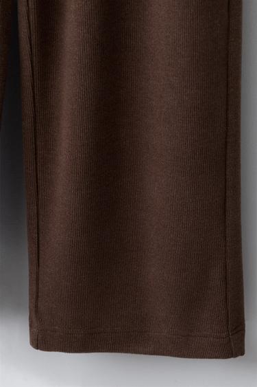 PANTALON À JAMBES LARGES SOFT TOUCH - Marron de Zara - Image 3