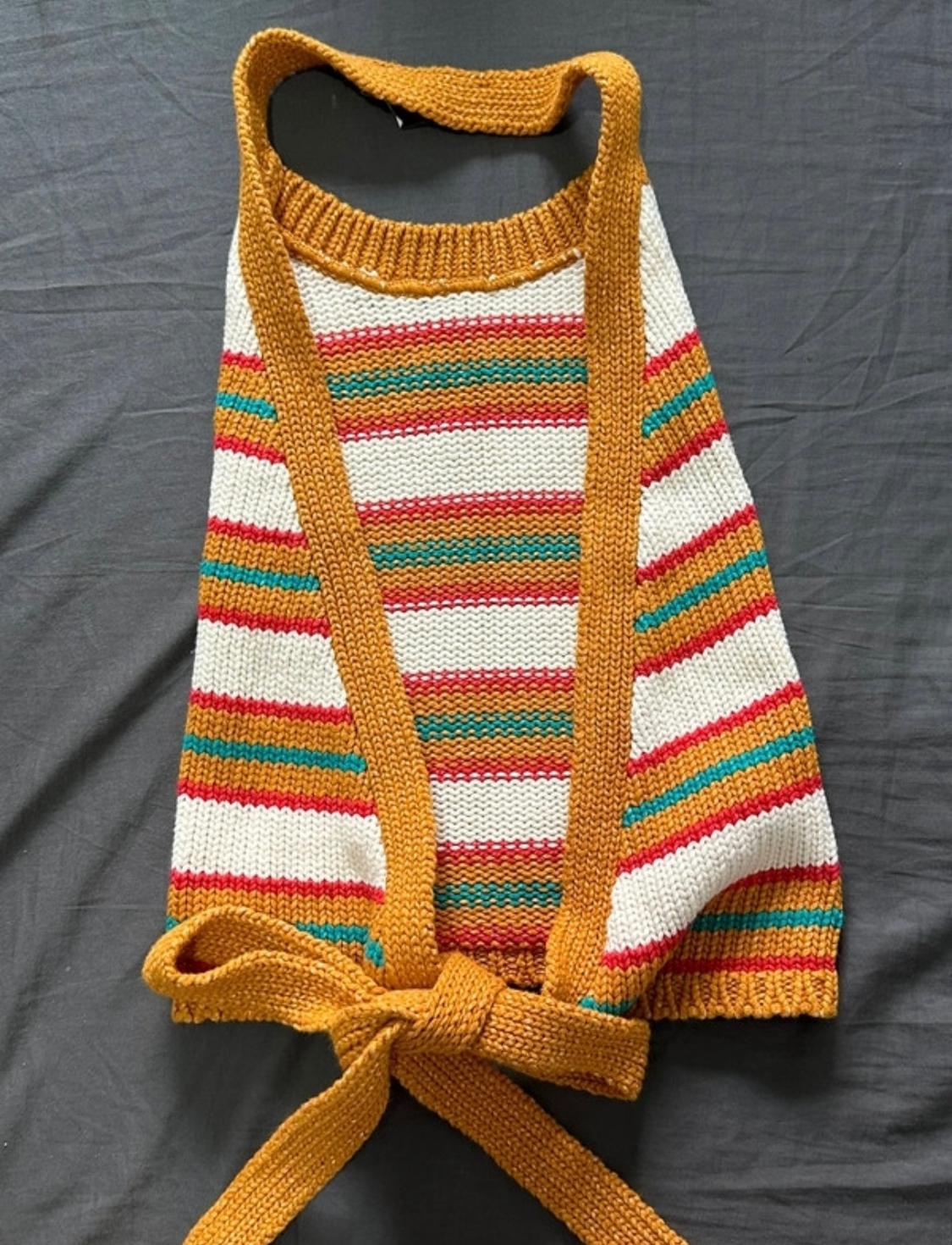STRIPED KNIT TOP - Image 2