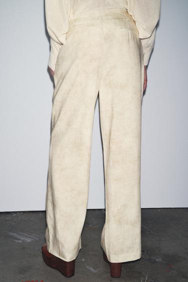 ZW COLLECTION TROUSERS WITH DARTS - Ecru by Zara - Image 2