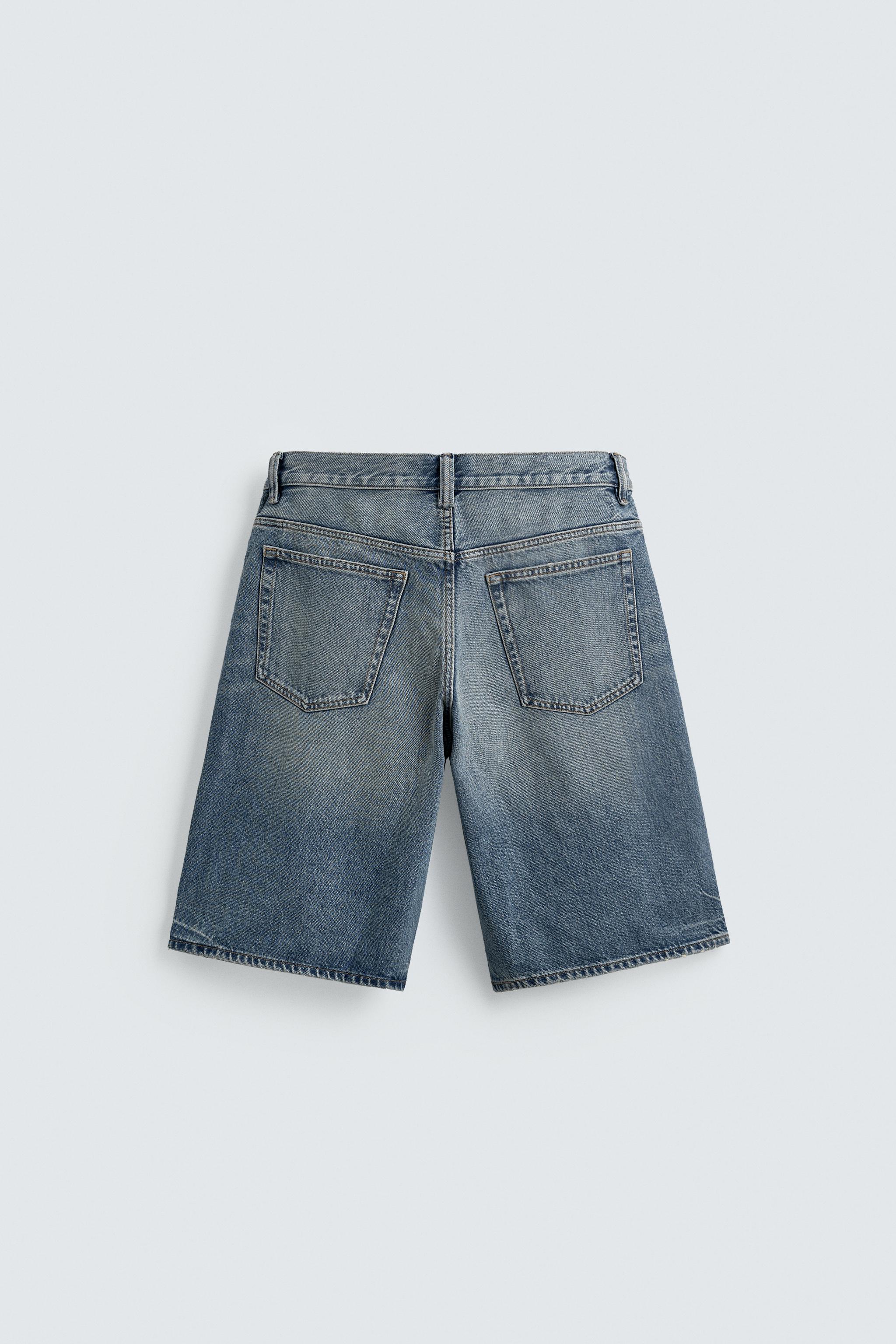 バギーフィットデニムバミューダパンツ - ブルー | ZARA Japan / 日本
