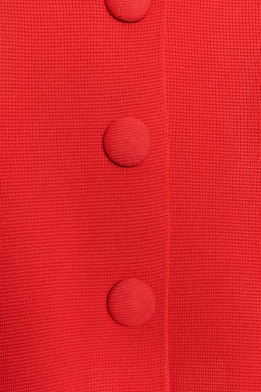 GILET COURT EN MAILLE - Rouge de Zara - Image 6