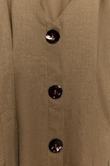 ROBE COURTE EN LIN - Tabac de Zara - Image 10
