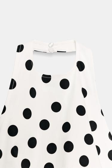 POLKA DOT BALLOON TOP - Ecru / Black by Zara - Image 7