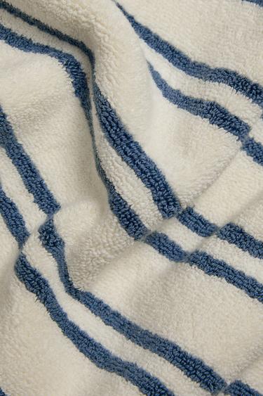 DOUBLE STRIPE BATH MAT - dusty blue by Zara - Image 2