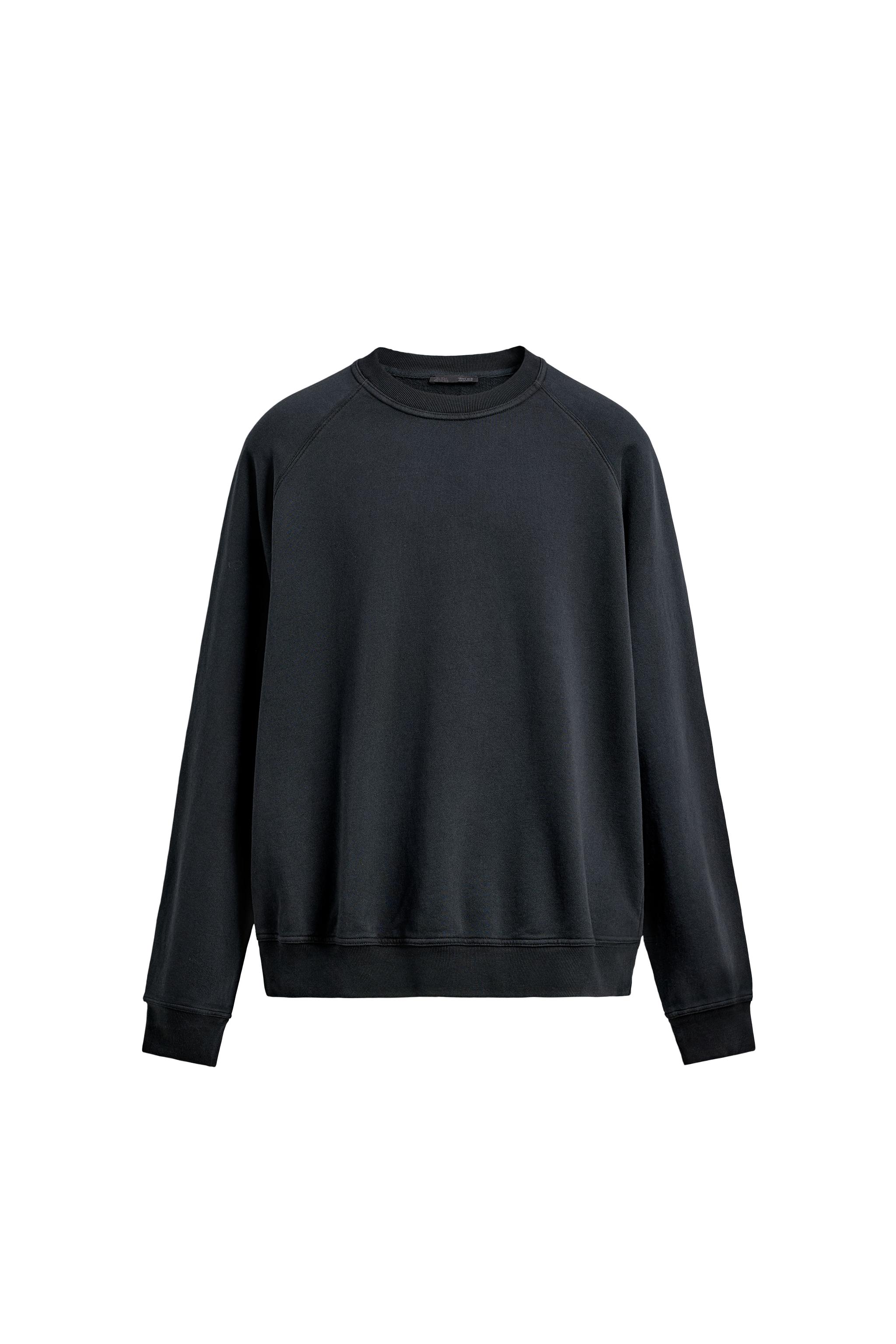 ウォッシュド クルーネックスウェットシャツ - ブルー | ZARA Japan / 日本