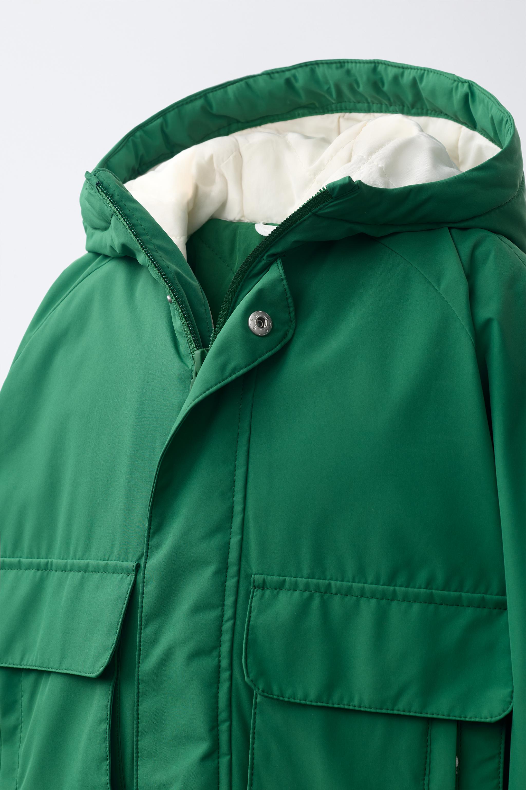 Детские куртки Zara WATER REPELLENT CONTRAST DETAIL PARKA — фото 6