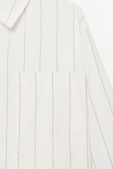 CHEMISE PYJAMA RAYURES - Écru / Beige de Zara - Image 4