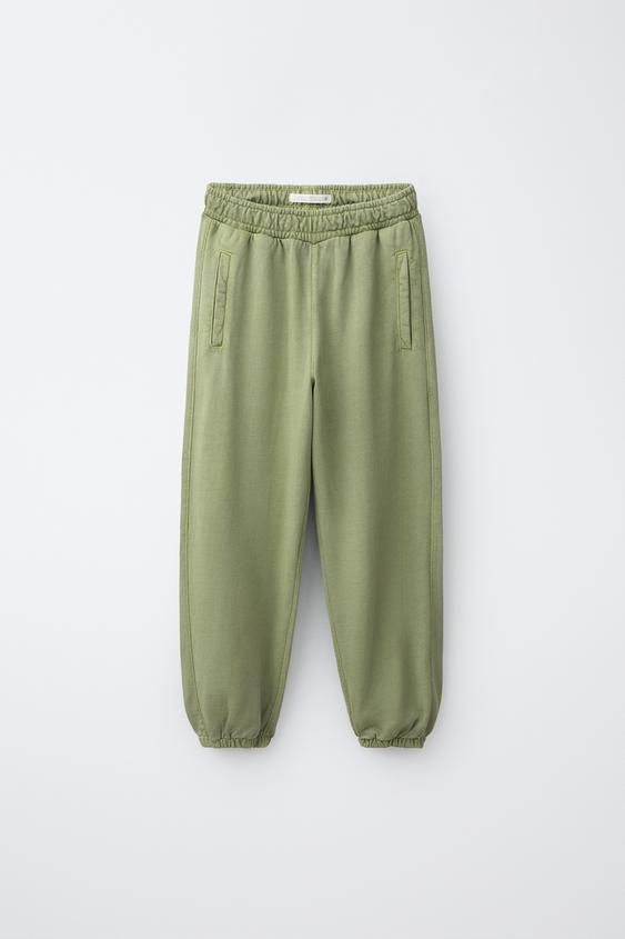 ENSEMBLE SWEAT POLO ET PANTALON DE JOGGING GARMENT DYE - Vert de Zara - Image 3