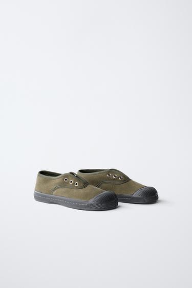 BENSIMON ® X ZARA CORDUROY SNEAKERS - Khaki Green by Zara - Image 1