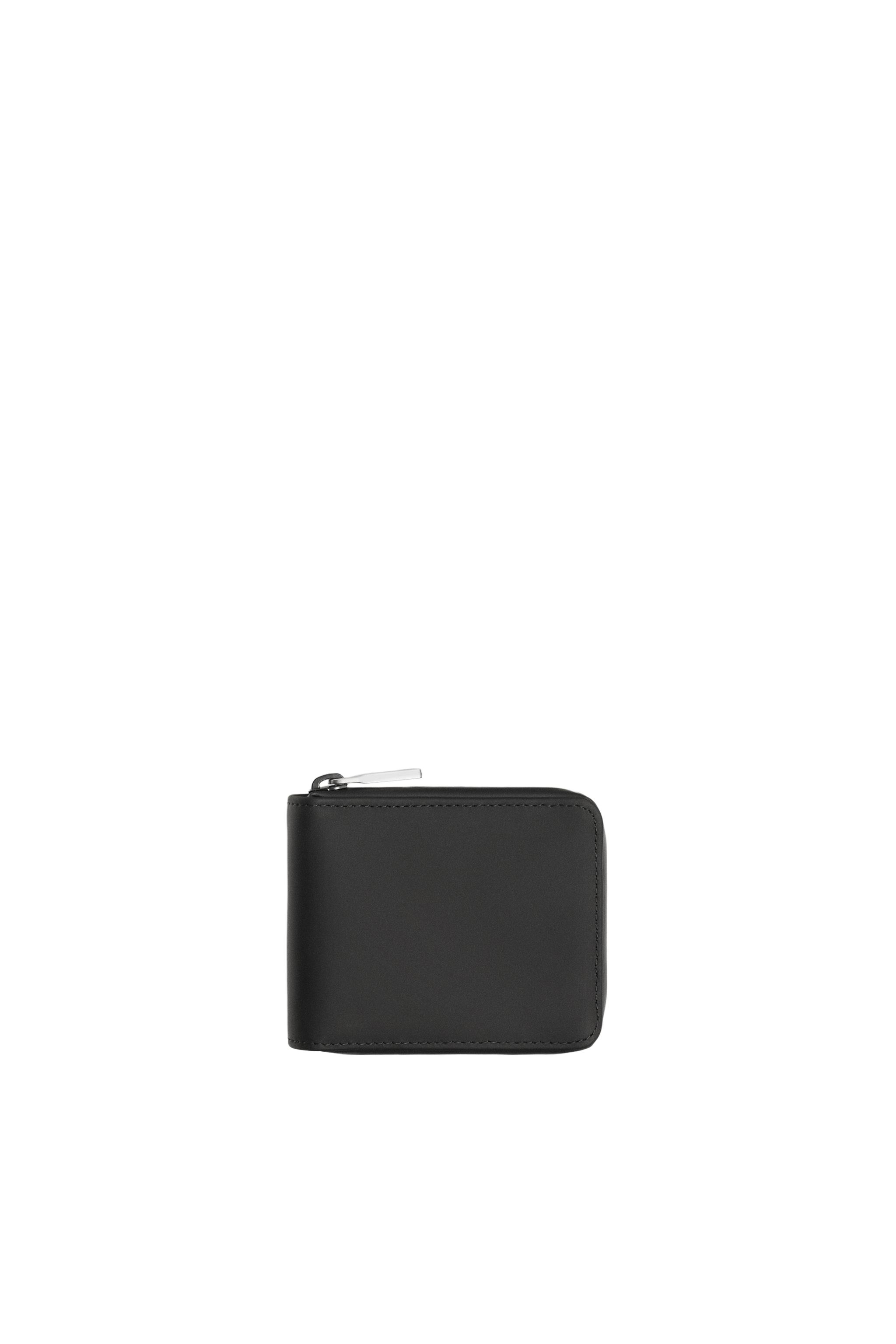 RUBBERISED ZIP WALLET - Black | ZARA South Africa