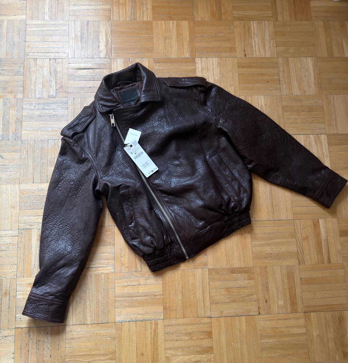 OVERSIZED LEATHER BIKER JACKET - Image 3