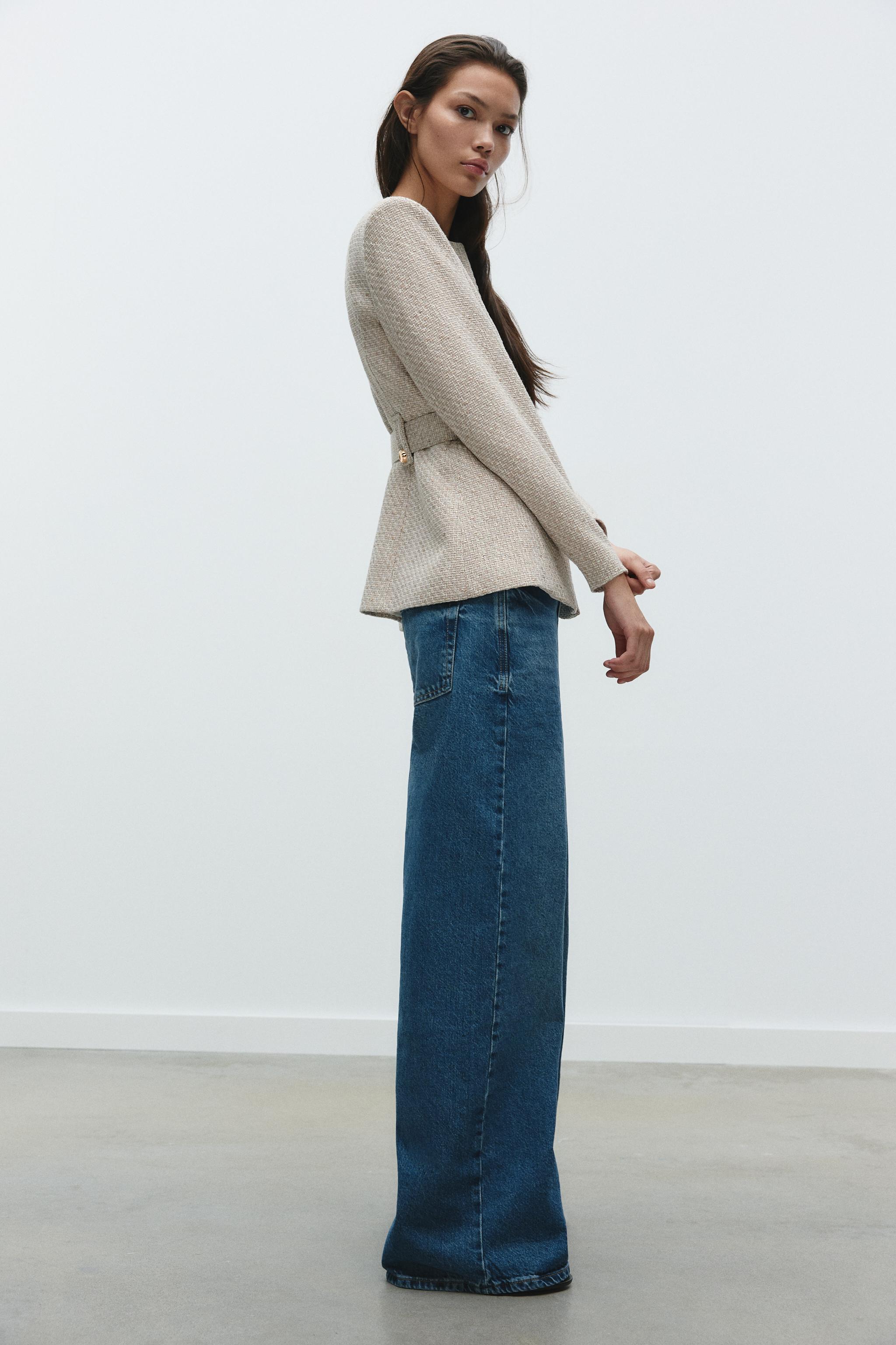ベルト付きストラクチャーブレザー - サンド | ZARA Japan / 日本