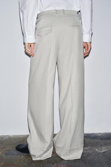ZW COLLECTION DARTED TROUSERS - Beige by Zara - Image 2