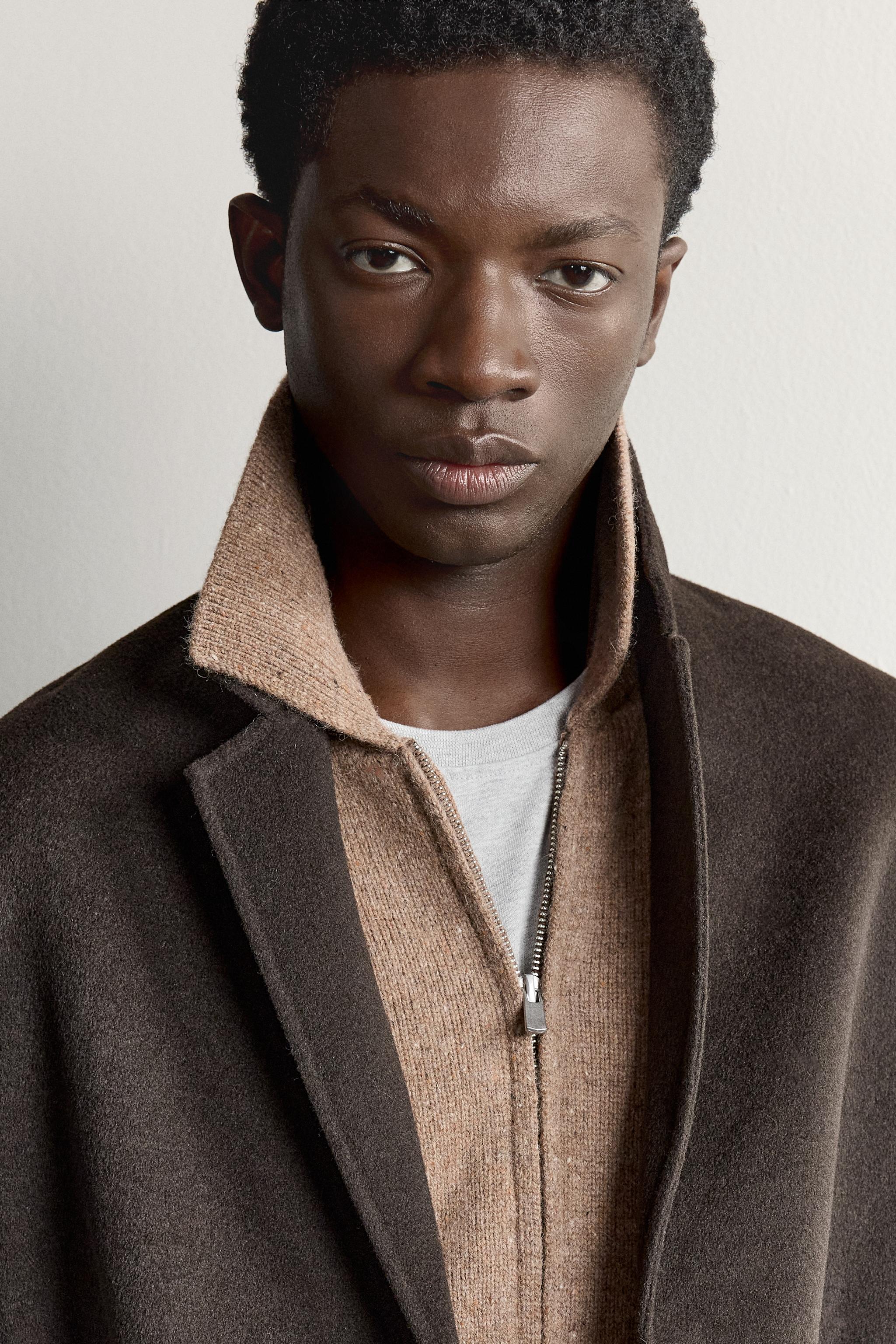 WOOL-BLEND DOUBLE-FACED COAT