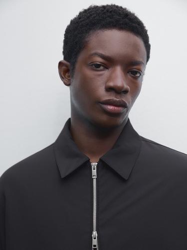 Zara Lightweight water-repellent jacket - Navy blue