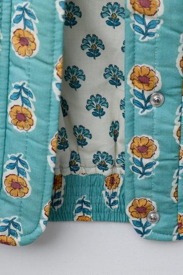PRINTED PUFFER JACKET - Light blue by Zara - Image 7