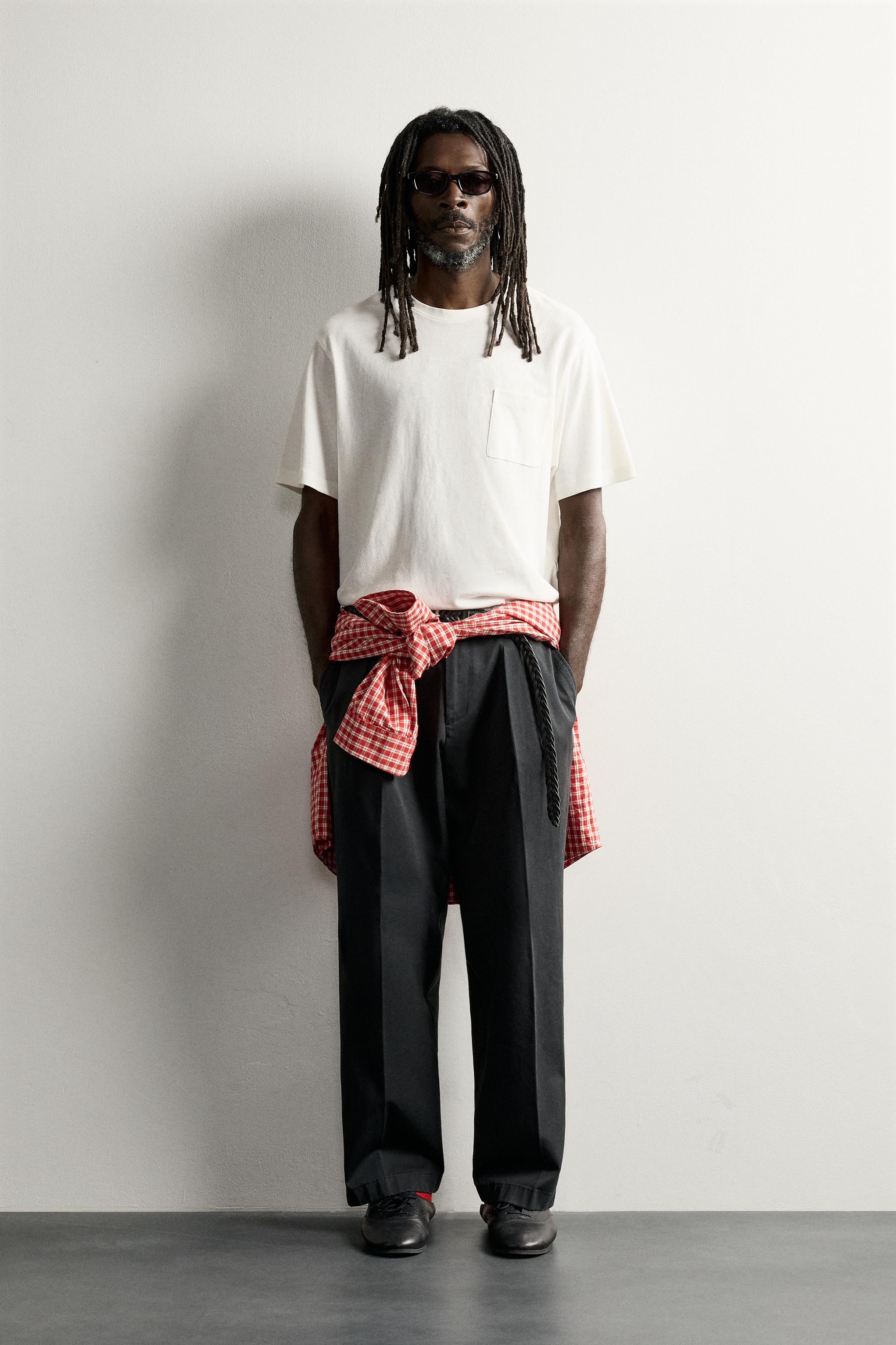 AARON LEVINE X ZARA POCKET T-SHIRT — Ecru