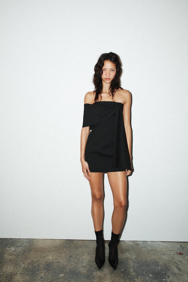 VESTITO CORTO A BUSTIER Nero ZARA Italia Italy