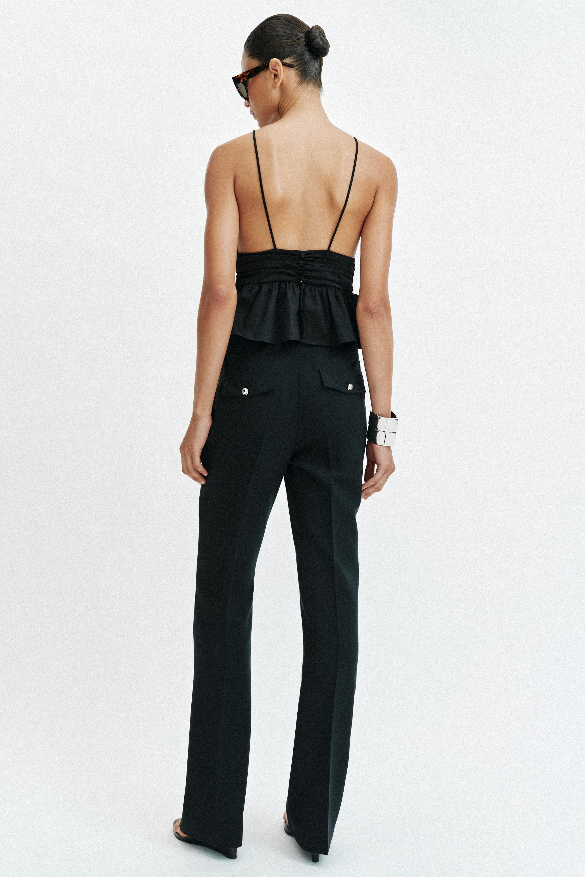 ボタンフレアパンツ - ブラック | ZARA Japan / 日本 ボタンフレアパンツ - ブラック | ZARA Japan / 日本