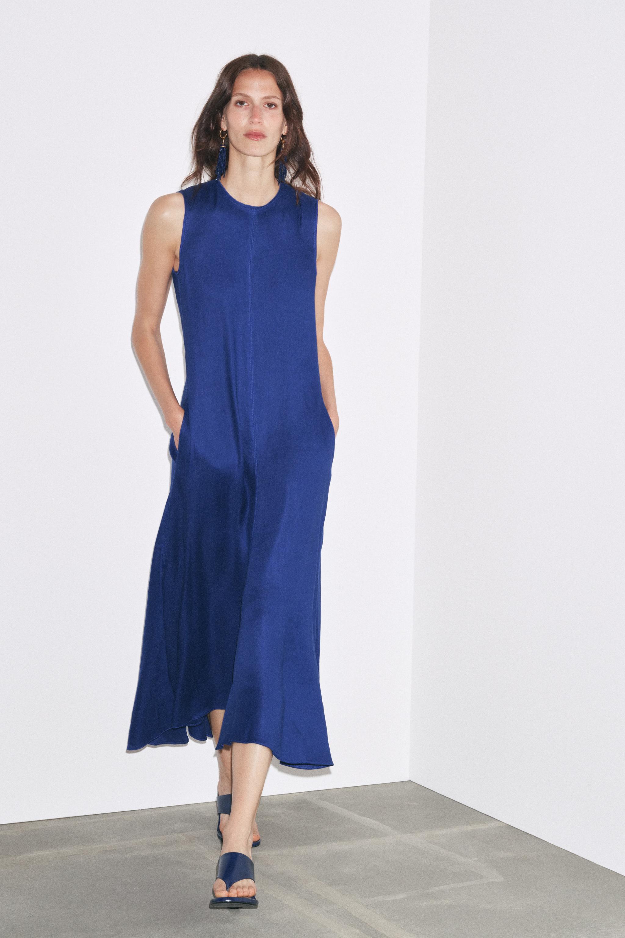 【ZARA】リネンブレンドワンピース ZW COLLECTION 3212/284/420 ZARA】リネンブレンドワンピース ZW COLLECTION 3212/284/420