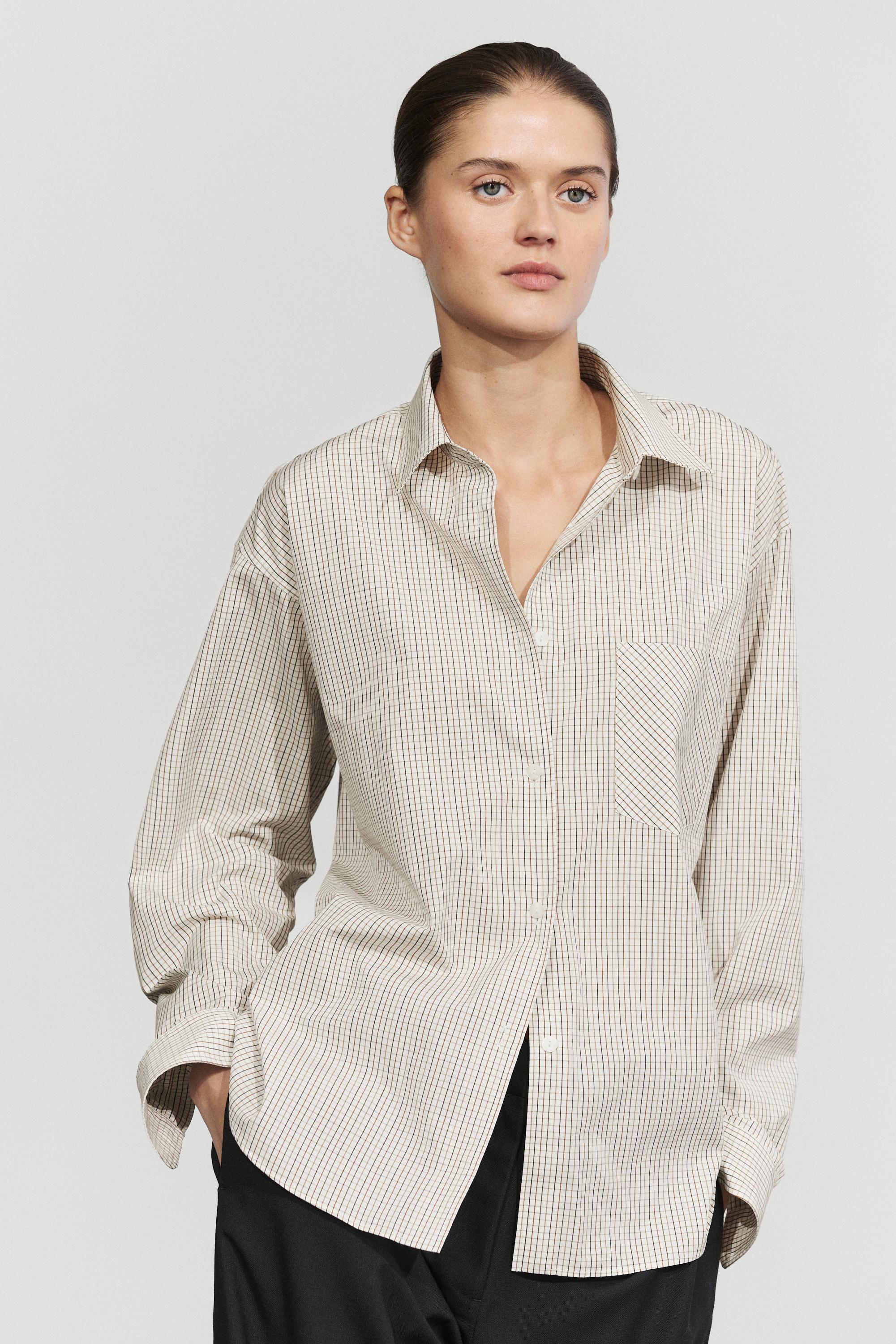 Chemise à carreaux 100 % coton