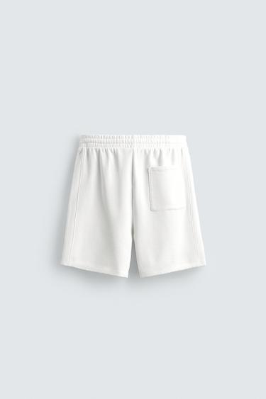 SHORT DE JOGGING BASIQUE DÉLAVÉ - Blanc de Zara - Image 6
