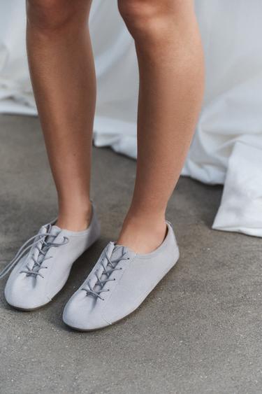 BLUCHER PIEL - Azul Claro de Zara - Imagen 0