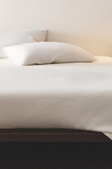 Zara (400 GXM²) WASHED LINEN BEDSPREAD - Oyster-white