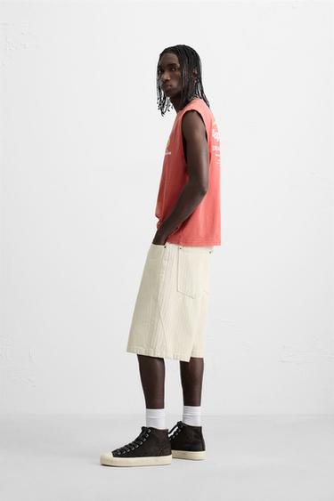 CONTRAST PRINT KNIT TANK TOP - Red by Zara - Image 3