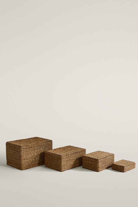 SEAGRASS HAMPER WITH LID - Brown by Zara - Image 0