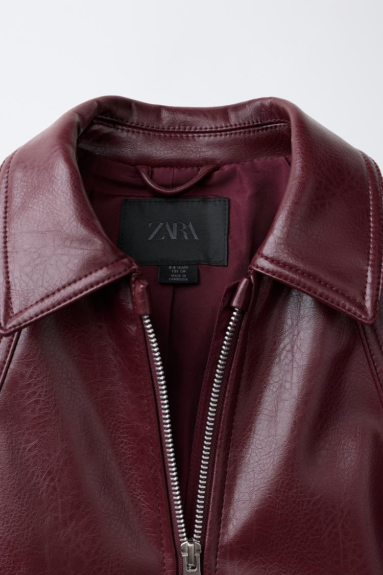 Chaqueta bomber de piel sintética 8