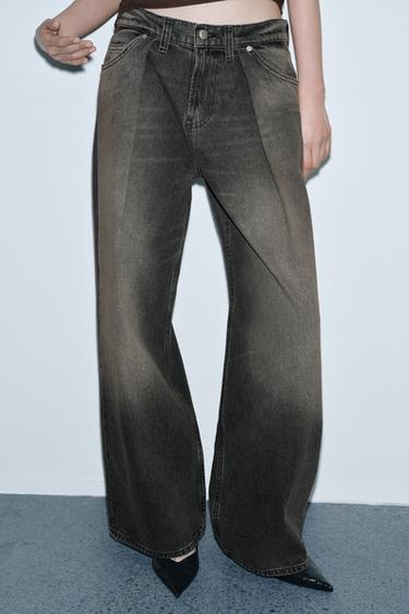 JEAN ZW COLLECTION LARGE TAILLE MOYENNE À PINCES - Noir de Zara - Image 3