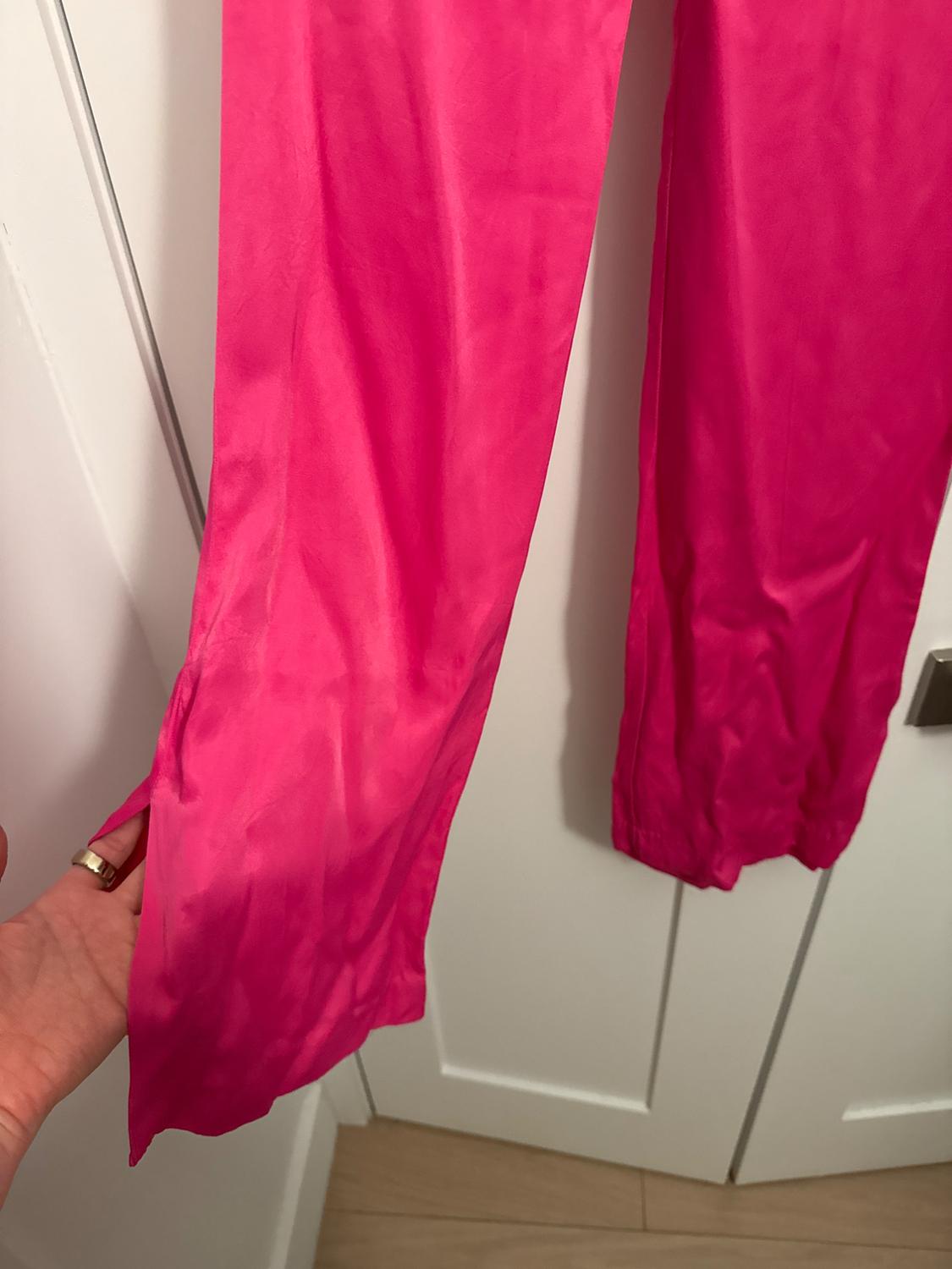 SATIN EFFECT FULL LENGTH FLARE PANTS - Image 2