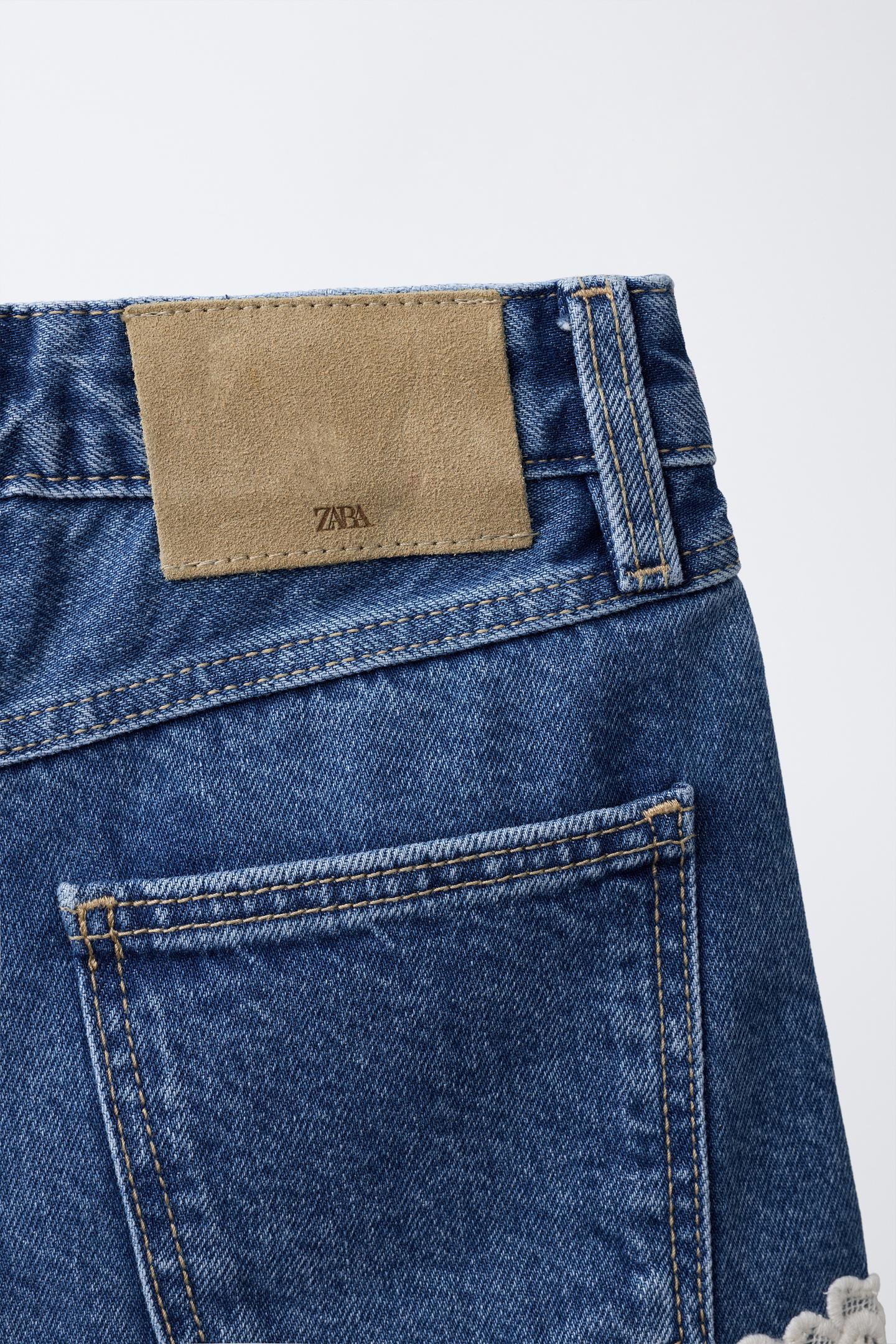 Детские шорты Zara Crochet Denim Bermuda, цвет: Синий — фото 4