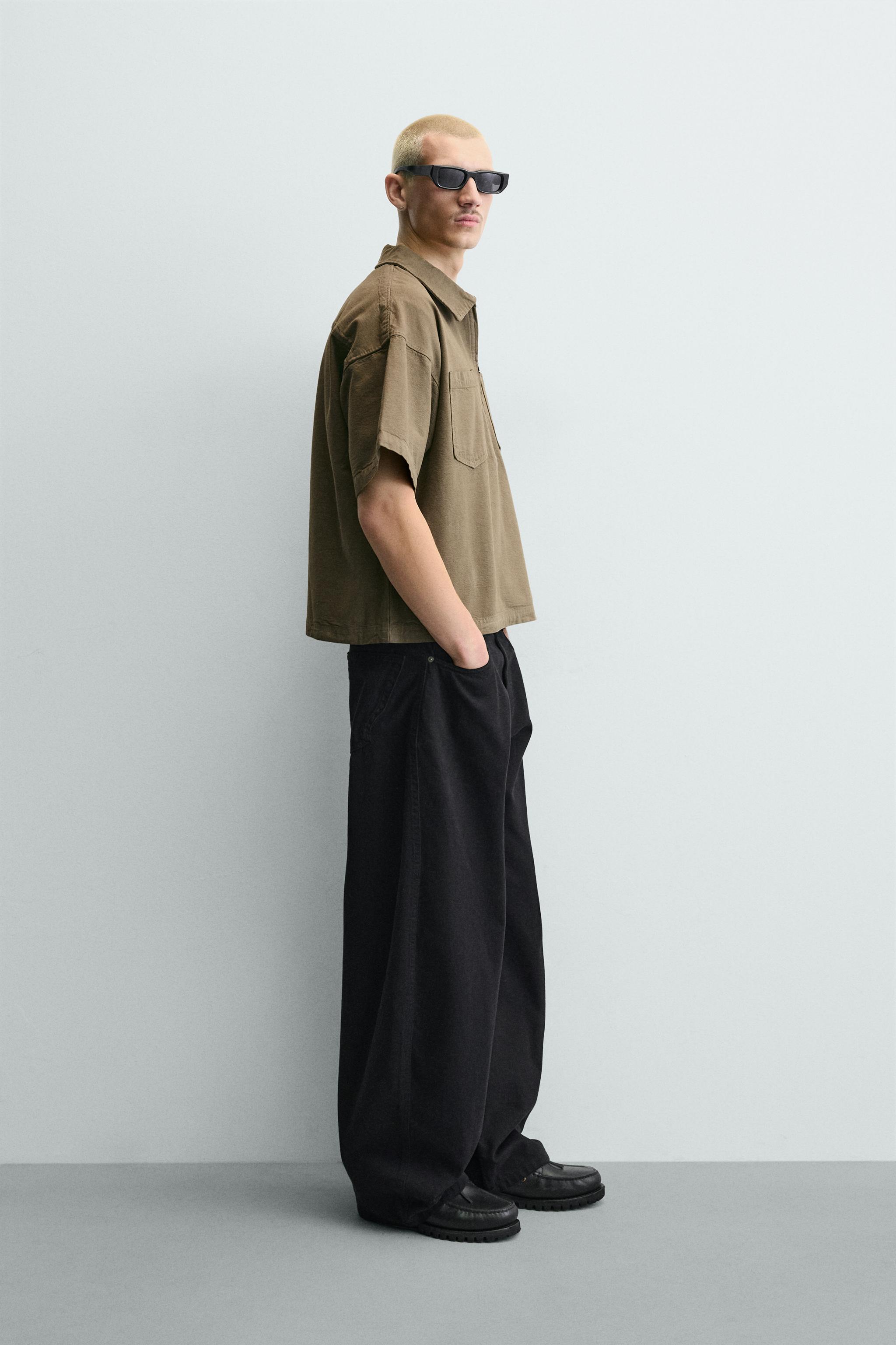 WASHED STRIPED BOXY FIT POLO
