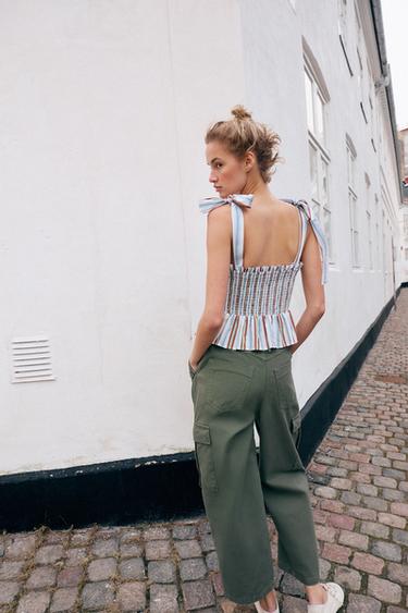 STRIPED SMOCKED TOP - striped by Zara - Image 5