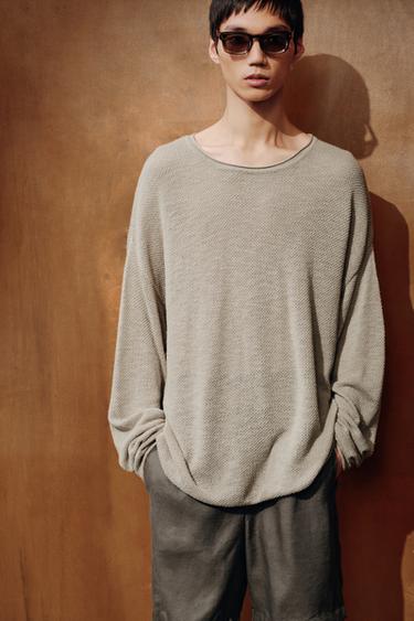 Zara 結構休閒版針織衫 - 棕色 / 暗灰褐色 - 圖片 0