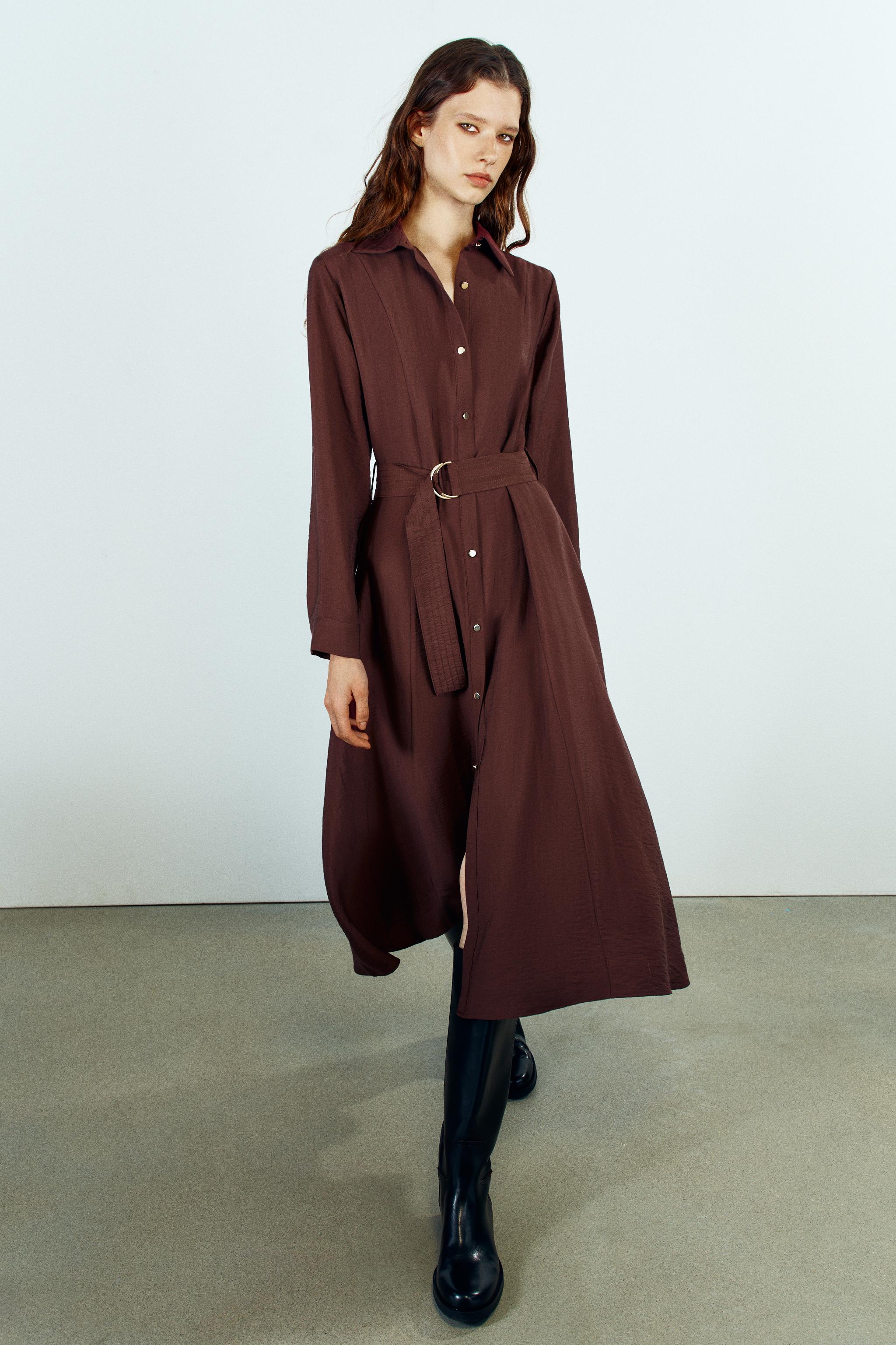 BELTED SHIRT DRESS