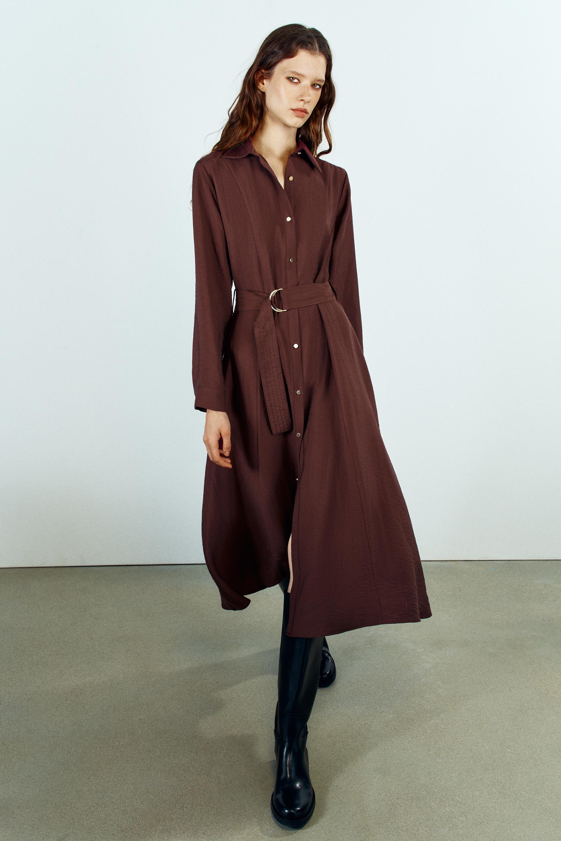 BELTED SHIRT DRESS thumbnail 4